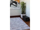 Alfombra Vinilica Q-Carpet Flores Azules